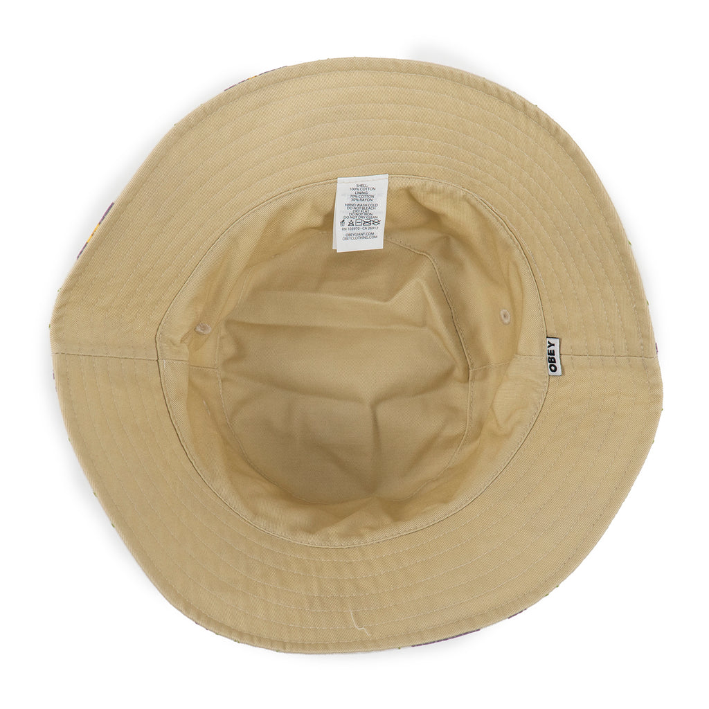 Obey Clothing Pollen Reversible Bucket Hat - Unbleached / Multi - underside