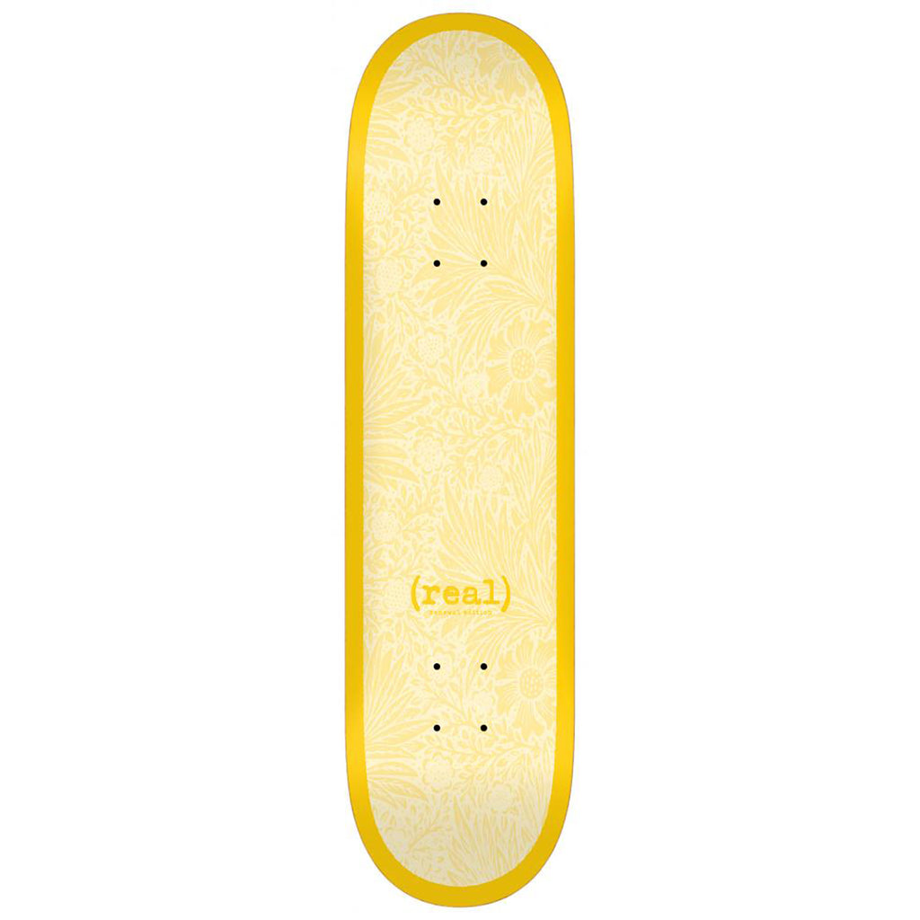Real Skateboards Flowers Renewal Yellow Skateboard Deck 8.38" - Bottom