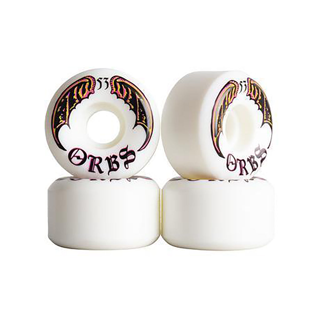 Welcome Skateboards 99A Orbs Specters Wheels in White - 53MM