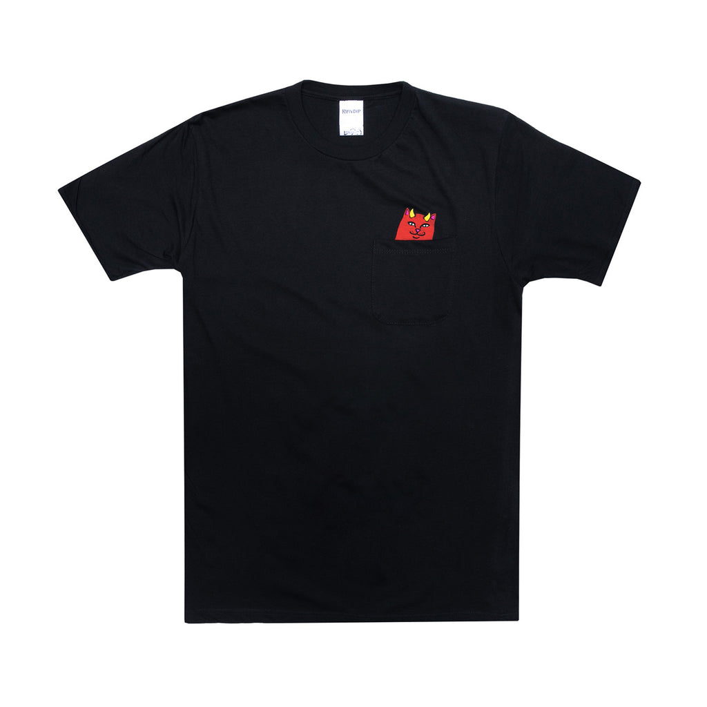 RIPNDIP Lord Devil Pocket T Shirt - Black - front