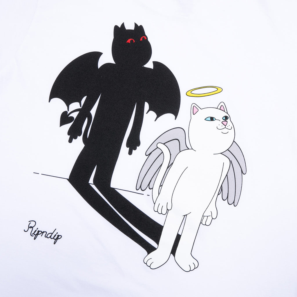 RIPNDIP Shadow Friend T Shirt - White - closeup