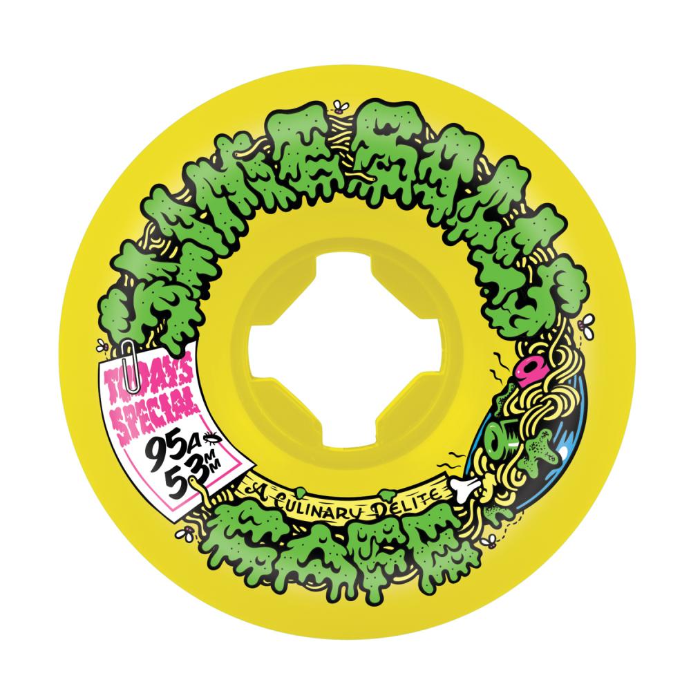 Slime Balls Double Take Cafe Vomit Mini Yellow Black Wheels - 53MM