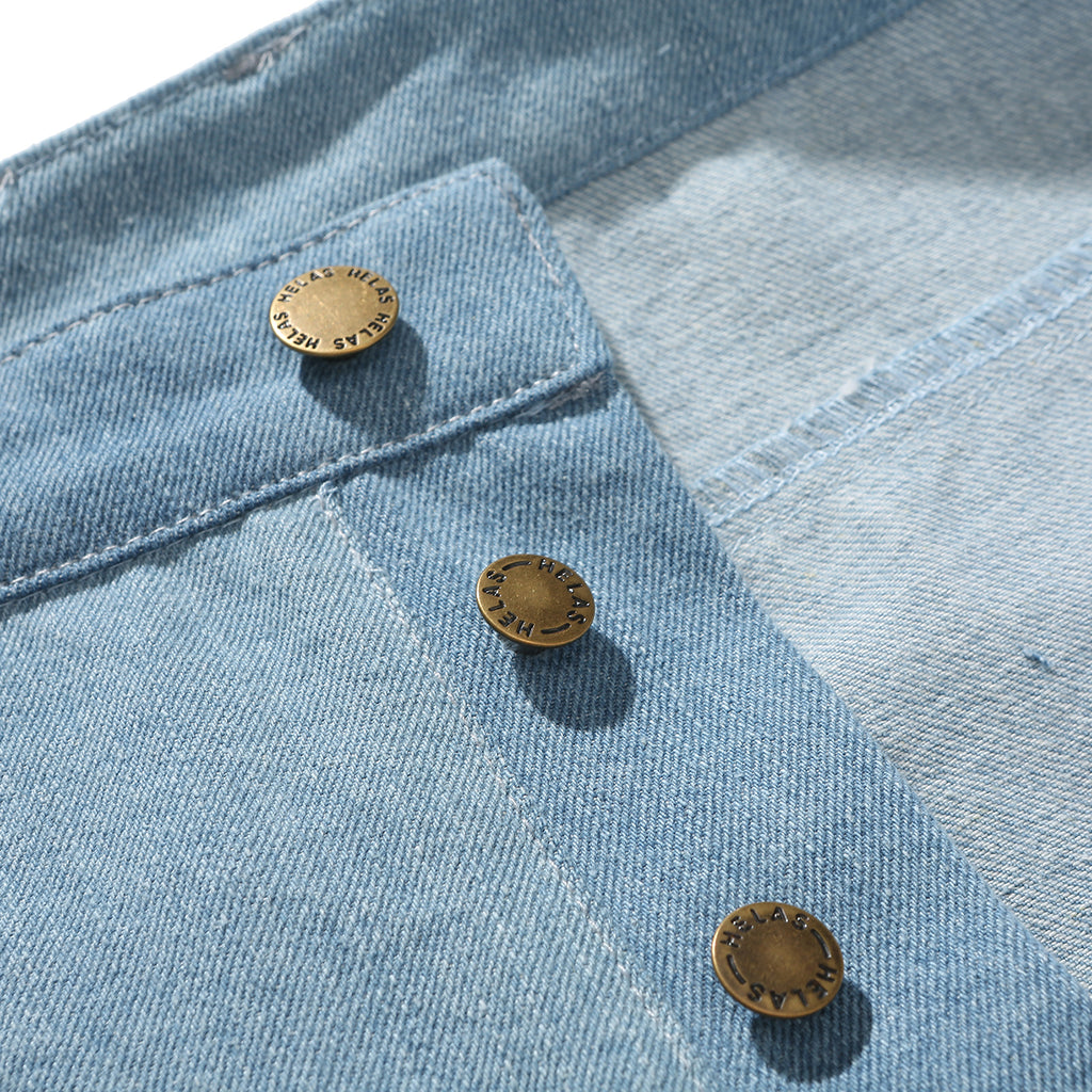 Helas Smiley Pant in Light Blue - Buttons