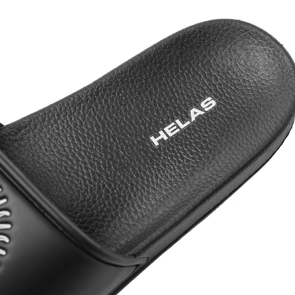 Helas Sliders - Black / White - footbed