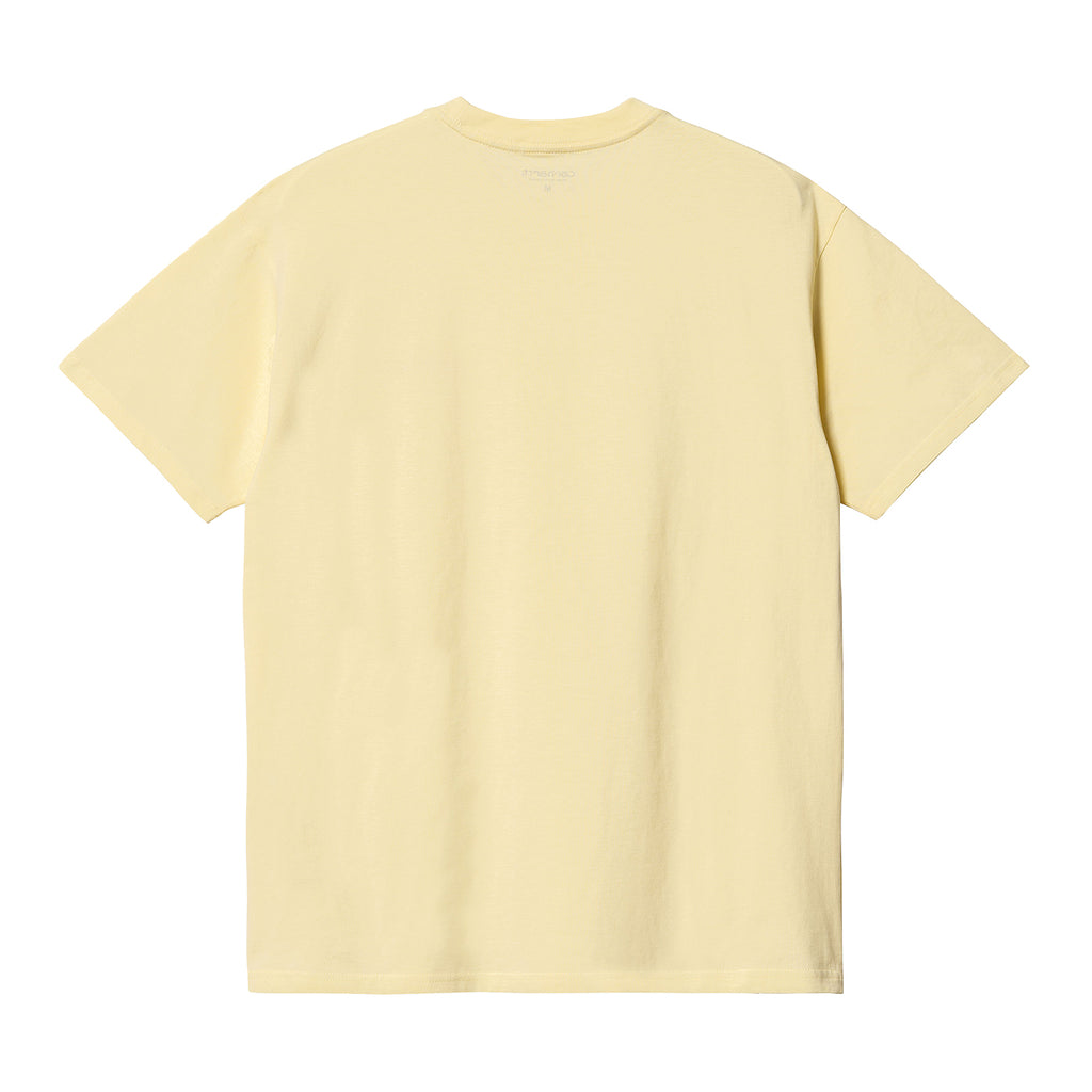 Carhartt Script Embroidery T Shirt - Soft Yellow / Popsicle - back