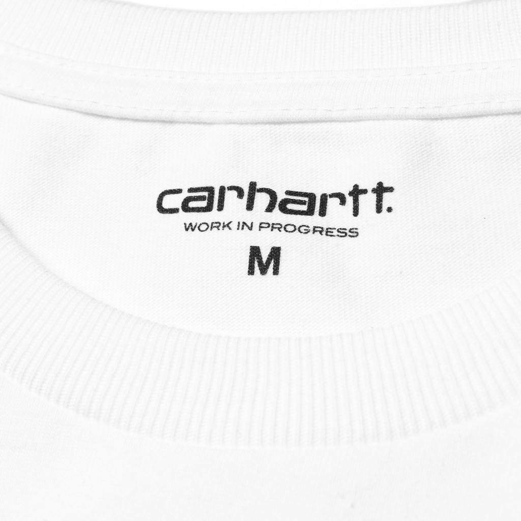 Carhartt WIP Chase T Shirt in White / Gold - Neck Print