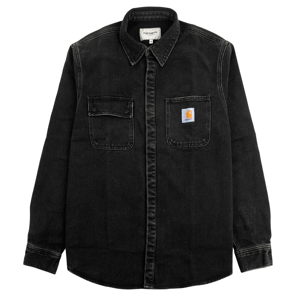 Carhartt WIP Salinac Shirt Jac in Black Stone Washed