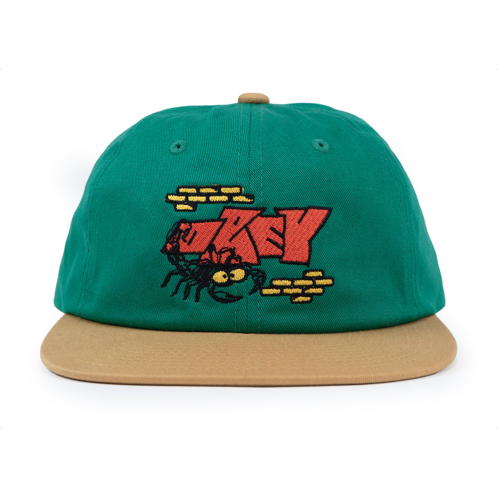 Obey Clothing Scorpion 6 Panel Cap in Ivy / Multi - Front