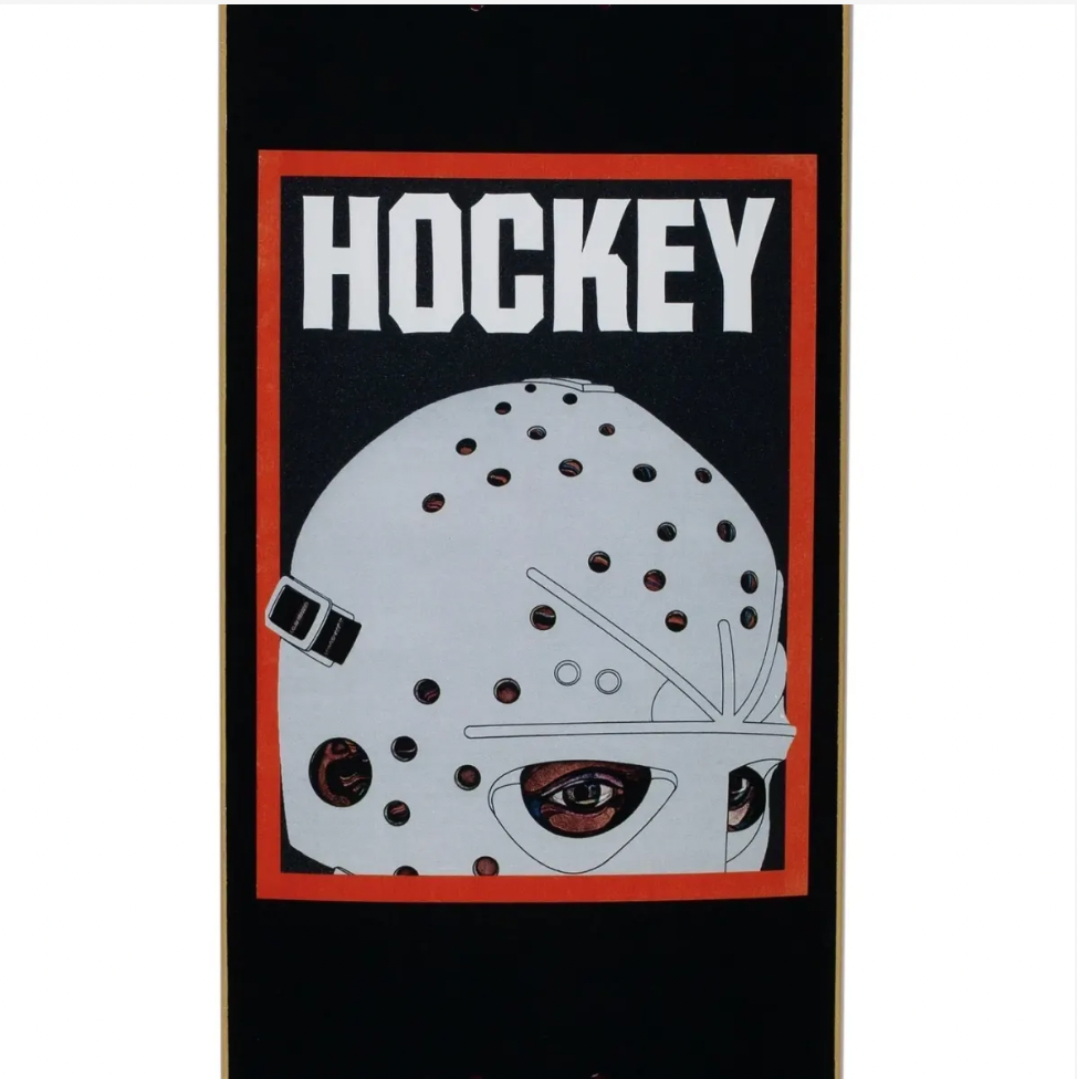 Hockey Skateboards Half Mask Deck - Black - 8.25"
