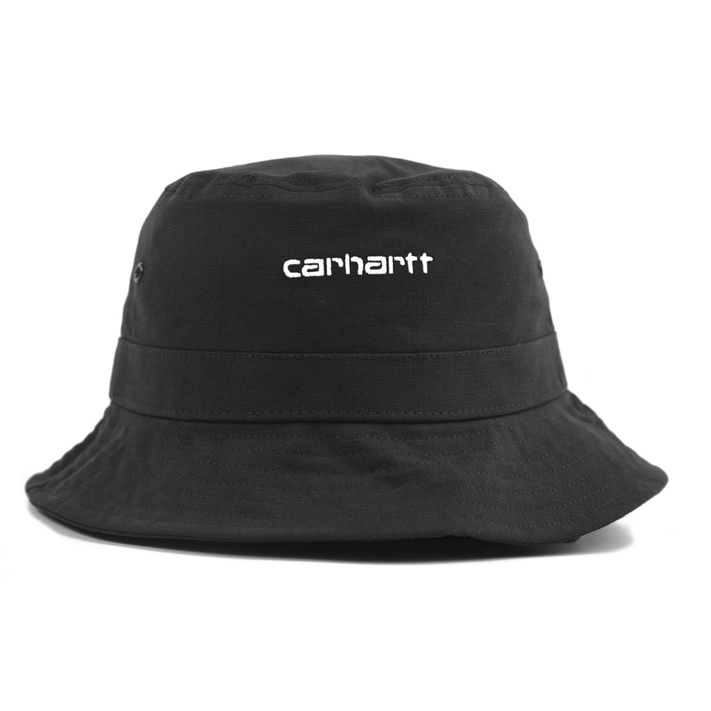 Carhartt Script Bucket Hat in Black / White - Front