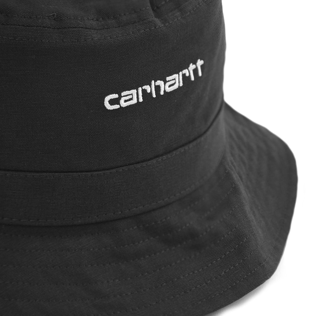 Carhartt Script Bucket Hat in Black / White - Detail