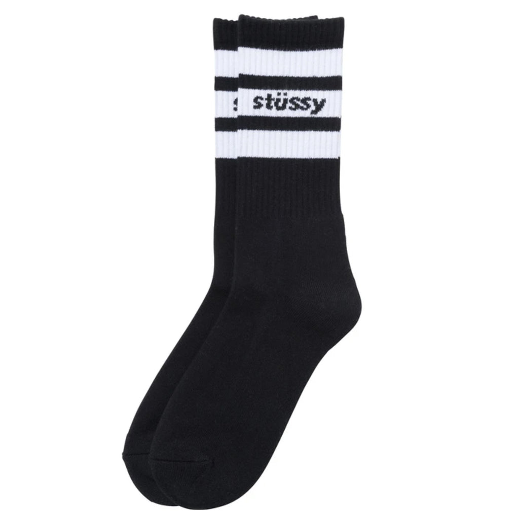 Stussy Sport Crew Socks Black / White - Together