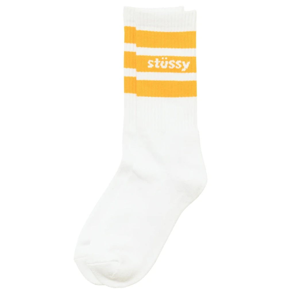 Stussy Sport Crew Socks White / Orange - Together