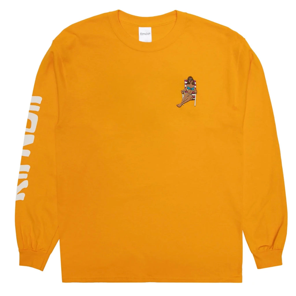 RIPNDIP L/S Spring Break T Shirt in Gold - Front