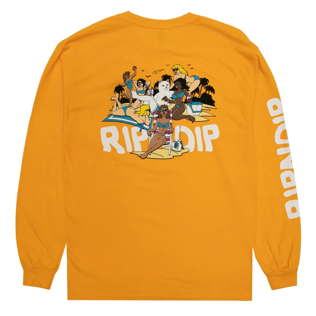 RIPNDIP L/S Spring Break T Shirt in Gold
