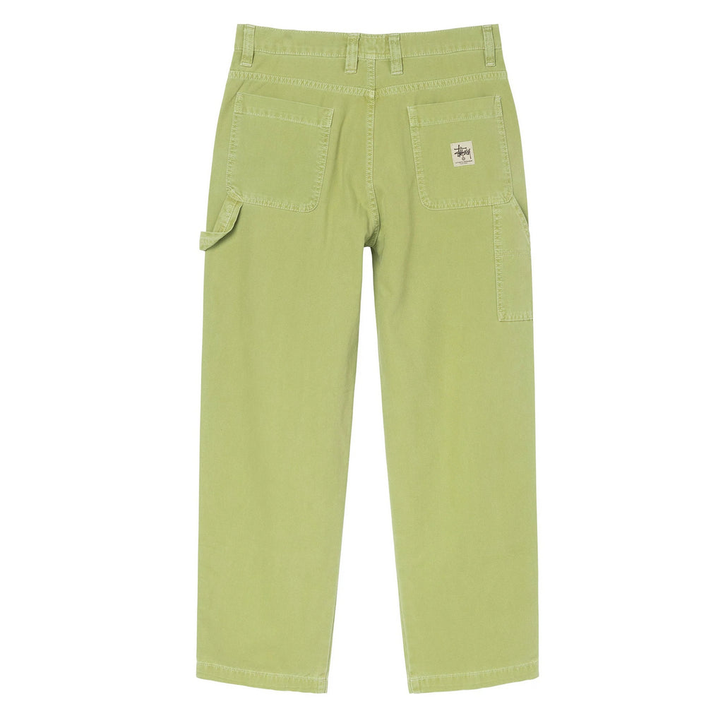 Stussy Stone Washed Canvas Work Pant - Lime - back