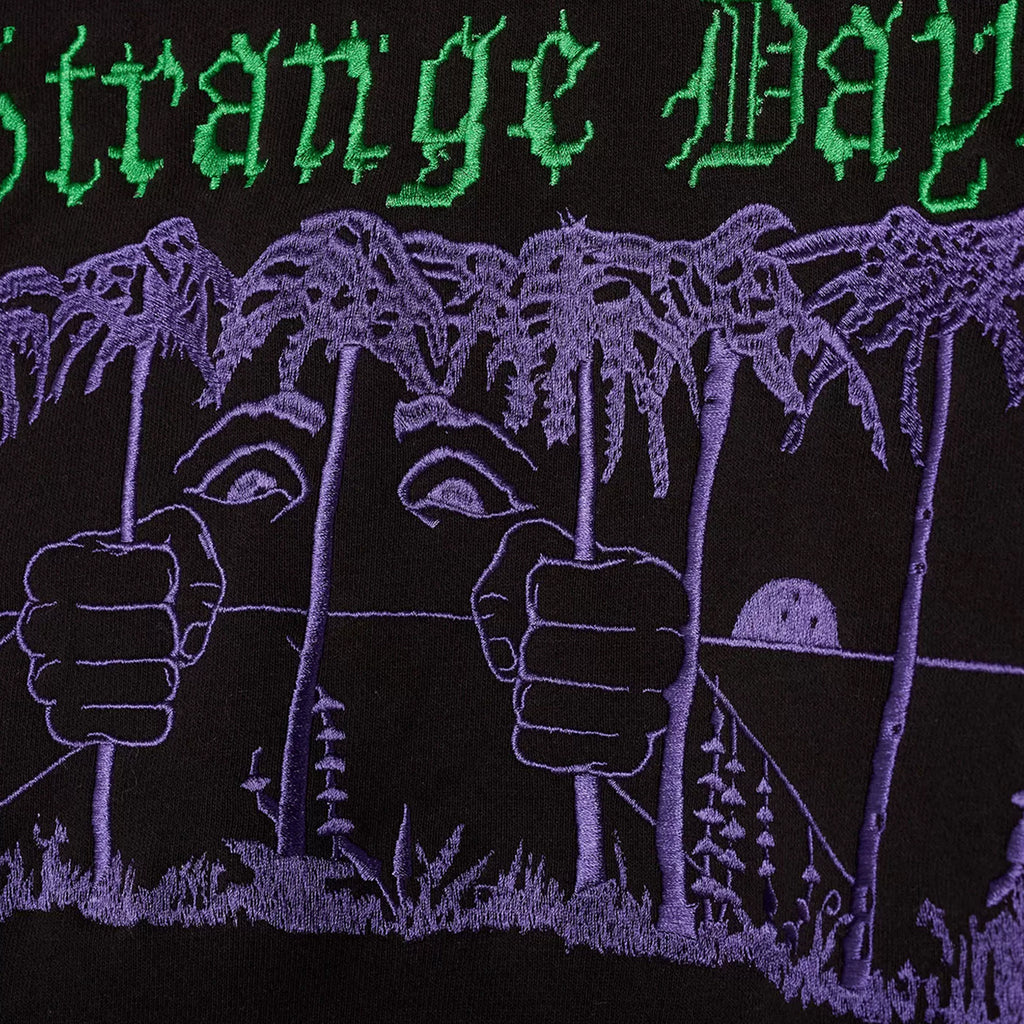 Obey Clothing Strange Days Hoodie - Black - close up