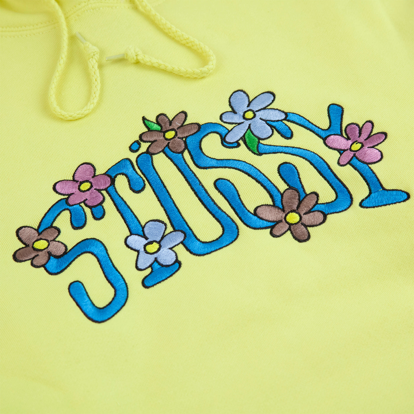 Collegiate Floral App Hoodie in Lemon by Stussy | Bored of Southsea