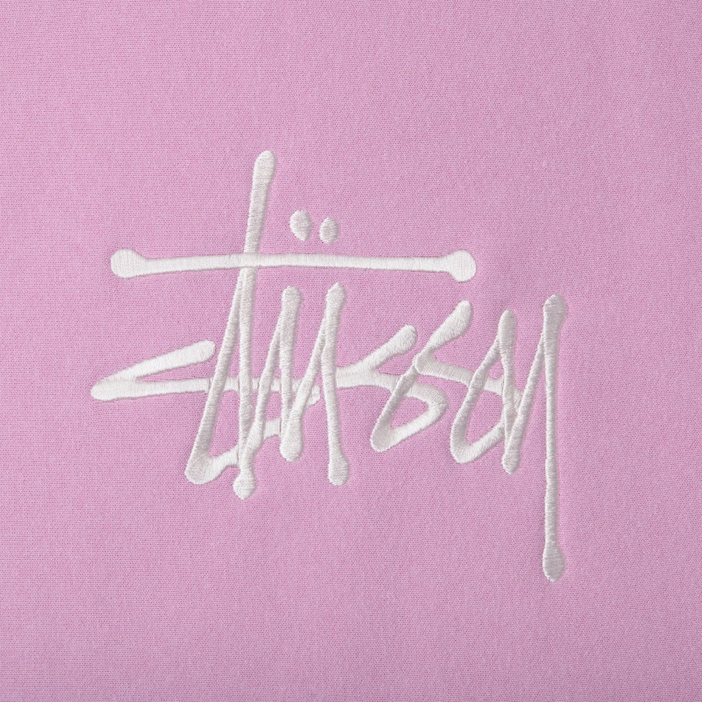 Stussy Basic App Hoodie - Pink - closeup
