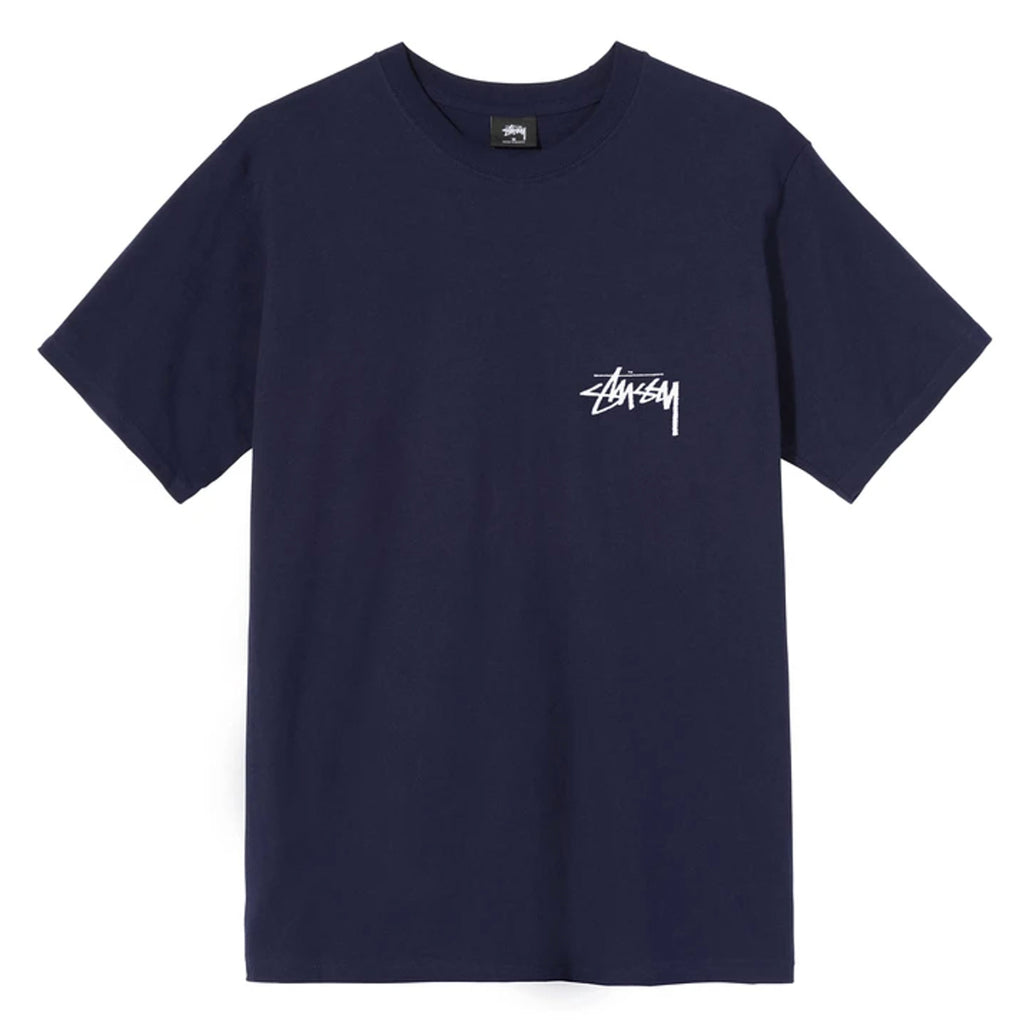 Stussy Pair of Dice T Shirt in Navy - Front