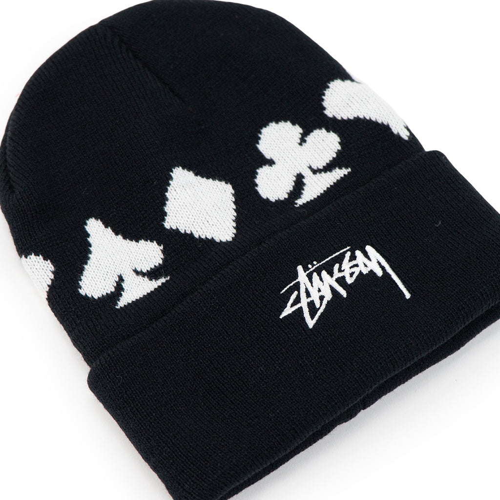 Stussy Full Suit Jacquard Cuff Beanie - Black - Front2