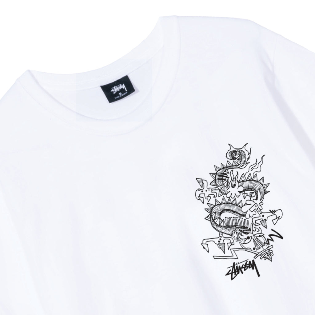 Stussy Funky Tribe T Shirt in White - Detail