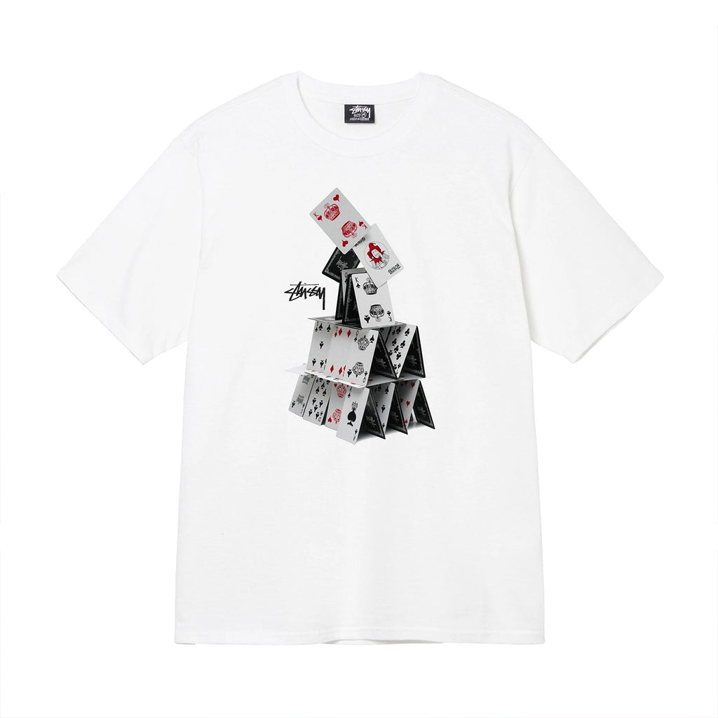 Stussy House of Cards T Shirt - White - front
