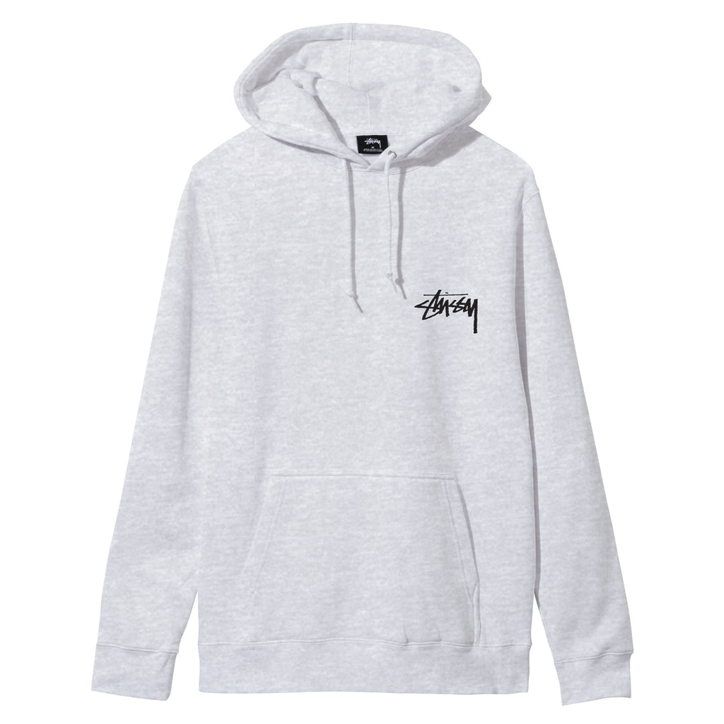Stussy Pair of Dice Hoodie in Ash Grey - Front
