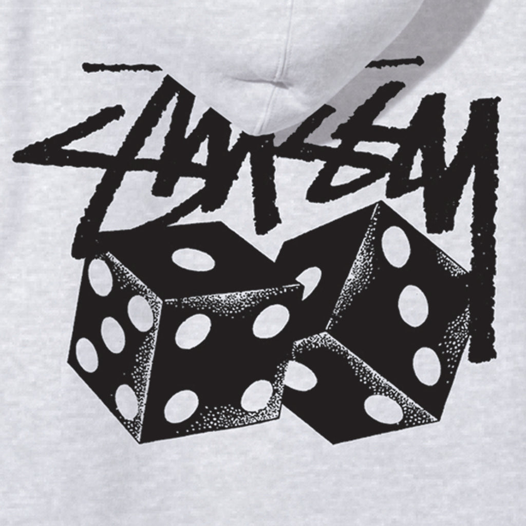 Stussy Pair of Dice Hoodie in Ash Grey - Print
