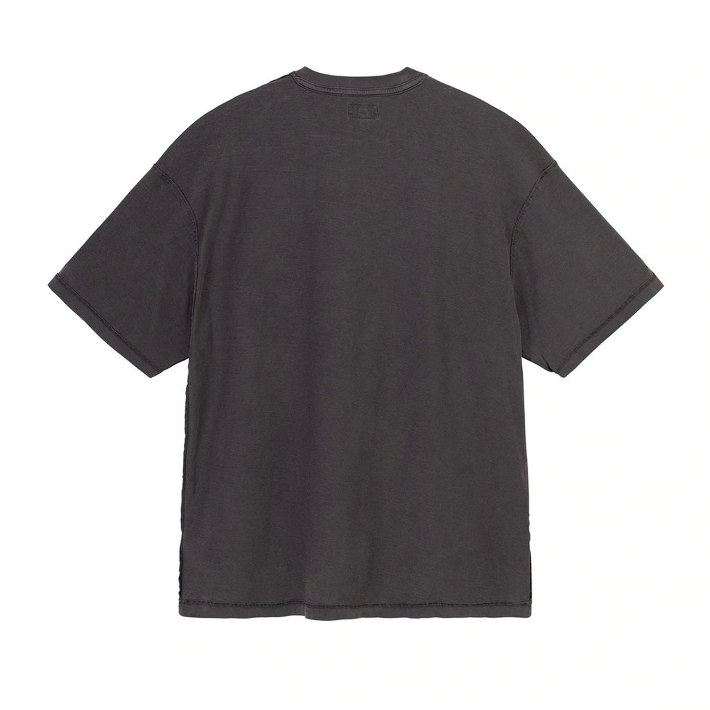 Stussy Pigment Dyed Inside Out Crew T Shirt - Black - back