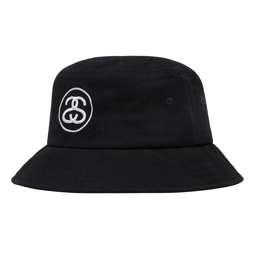 Stussy SS Link Deep Bucket Hat - Black - front