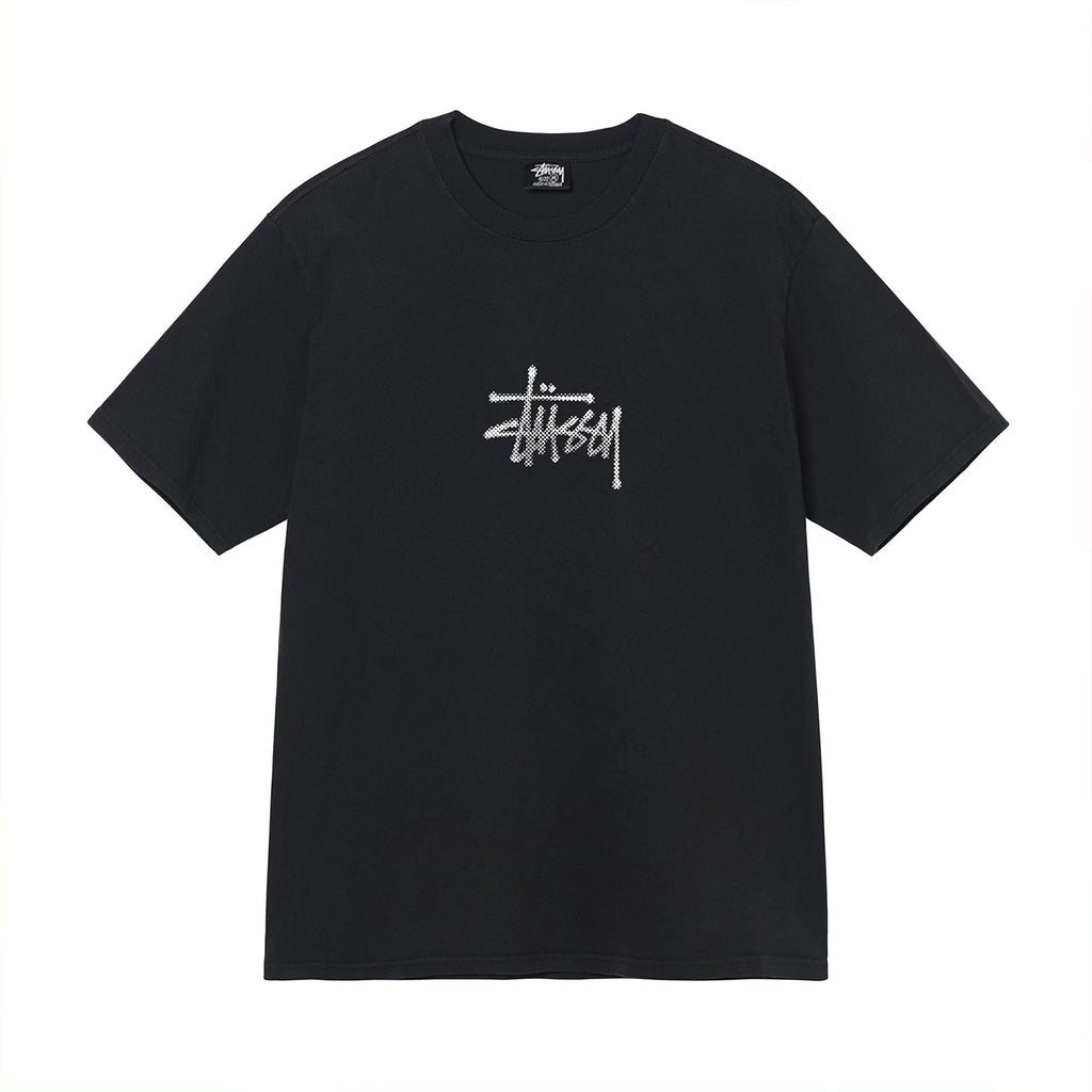 Stussy Surf Tomb Pigment Dyed T Shirt - Black - front