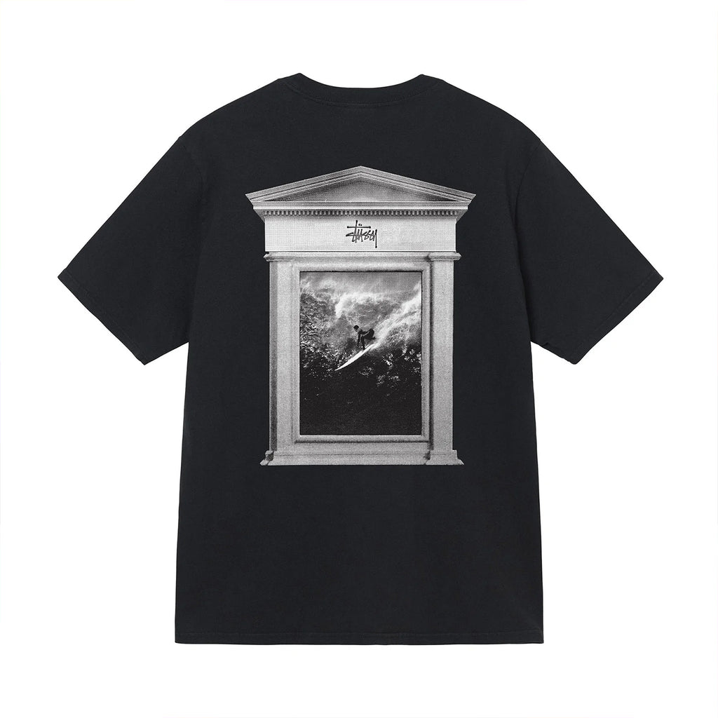 Stussy Surf Tomb Pigment Dyed T Shirt - Black - back