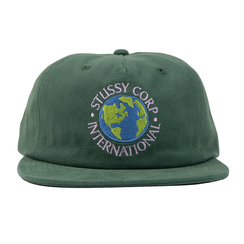 Stussy Utopia Strapback Cap - Green - Front