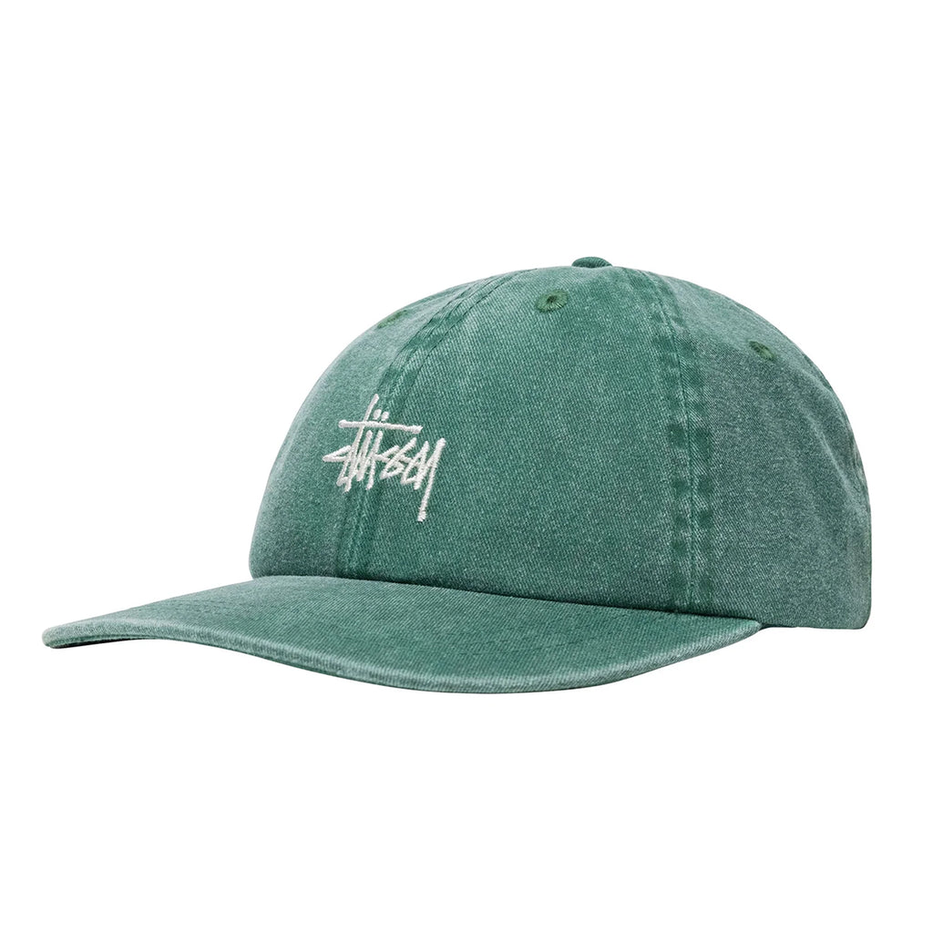Stussy Washed Stock Low Pro Cap - Green - front