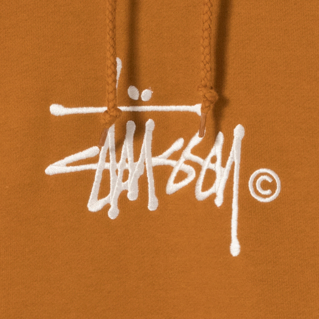 Stussy Copyright Stock App Hoodie in Caramel - Embroidery