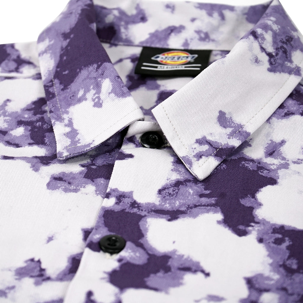 Dickies Sunburg Shirt in Purple Gumdrop - Collar