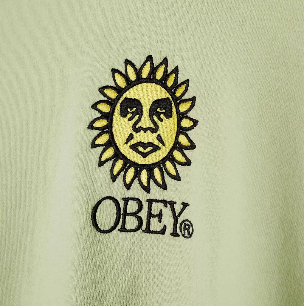 Obey Clothing Sunshine Hoodie - Cucumber - closeup