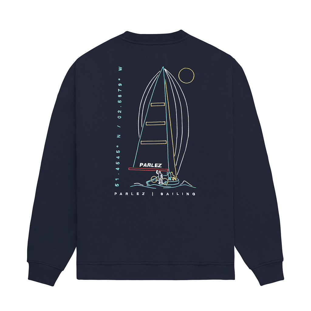 Parlez Swan Crew Sweatshirt - Navy - back