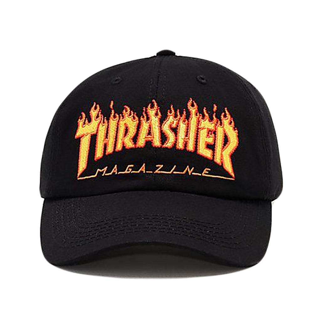 Thrasher Flame Old Timer Hat in Black - Front