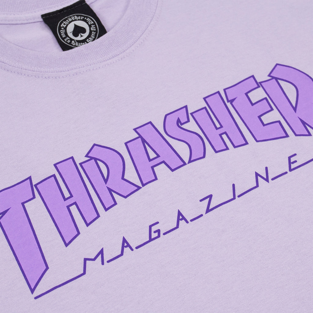 Thrasher Magazine Outline T Shirt in Orchid - Print