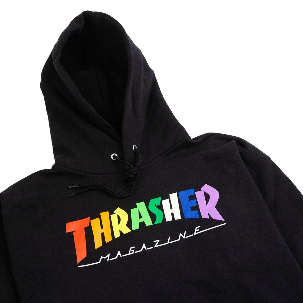 Thrasher Rainbow Mag Hoodie in Black - Detail