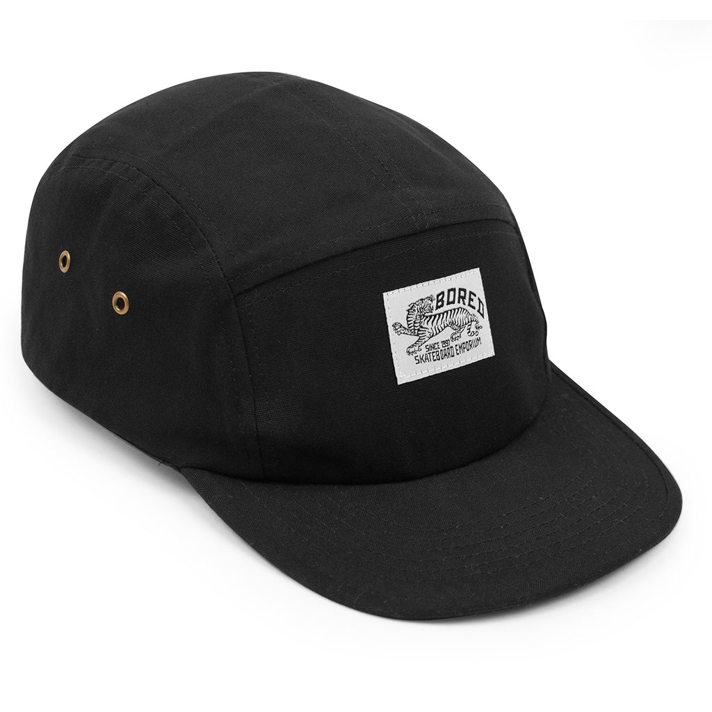 Bored of Southsea Daily Use 5 Panel Cap in Black