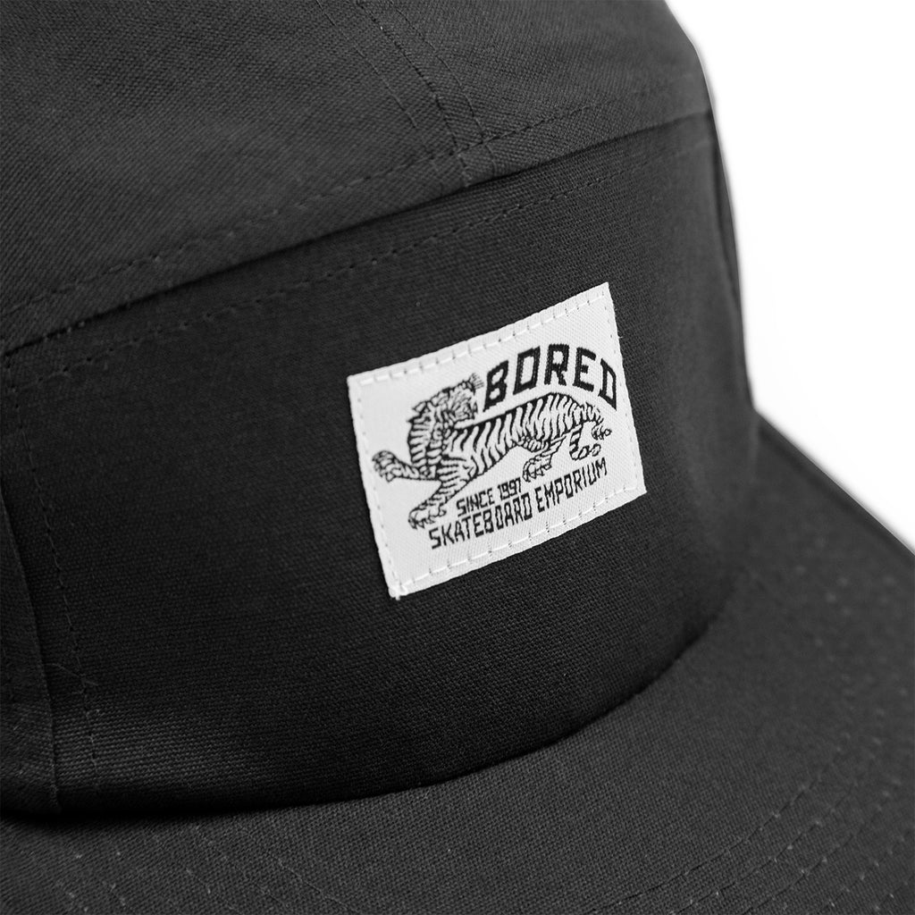 Bored of Southsea Daily Use 5 Panel Cap in Black - Detail