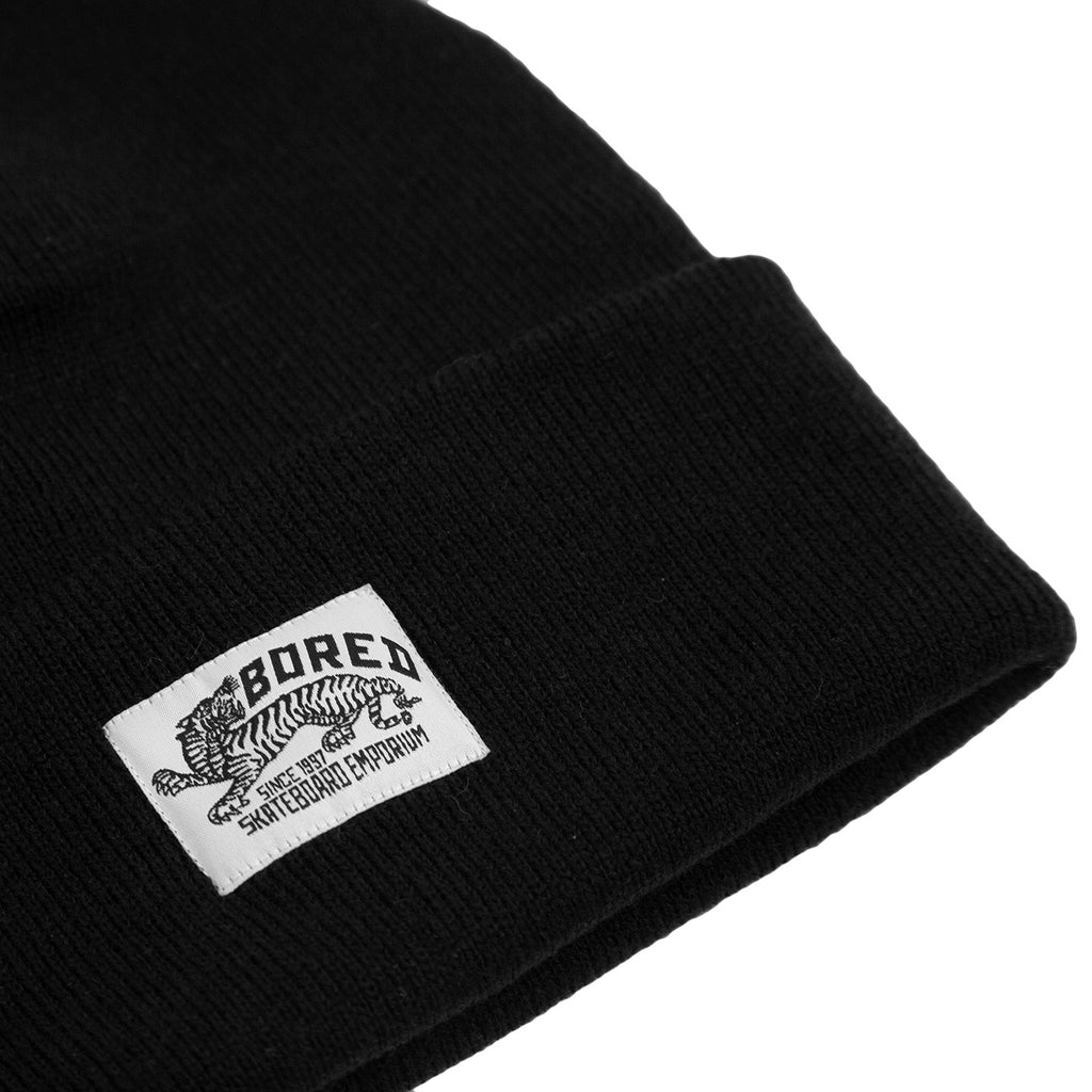 Bored of Southsea Daily Use Beanie in Black - Detail