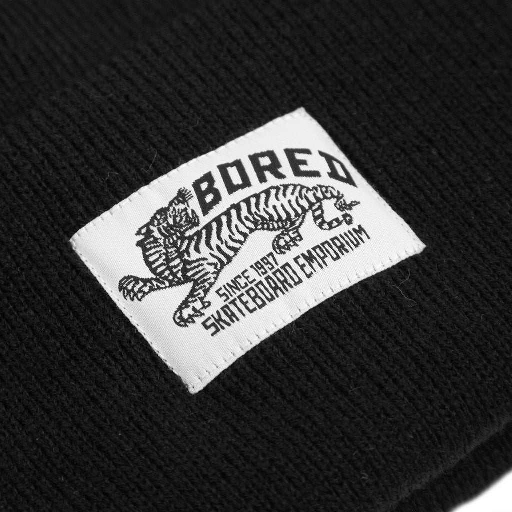 Bored of Southsea Daily Use Beanie in Black - Label