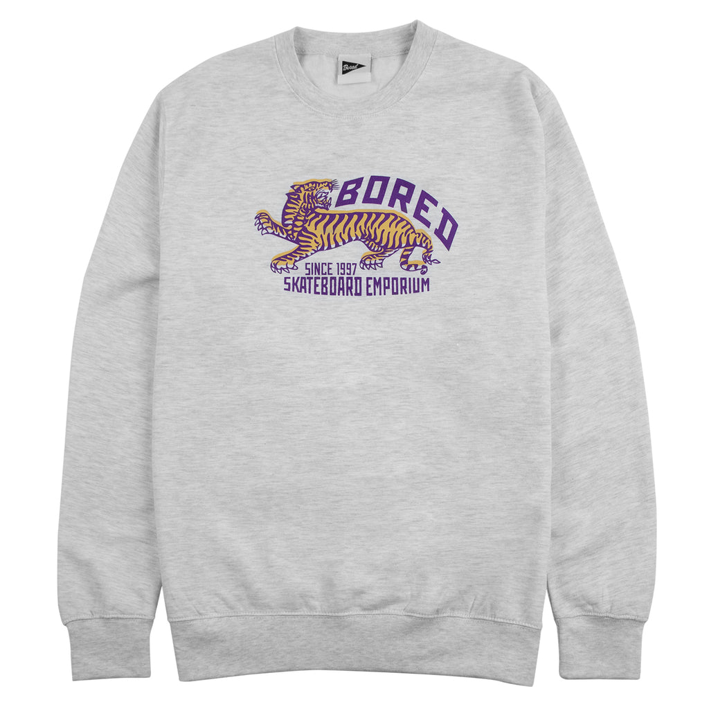 Bored of Southsea Tiger Emporium Sweatshirt in Ash Grey