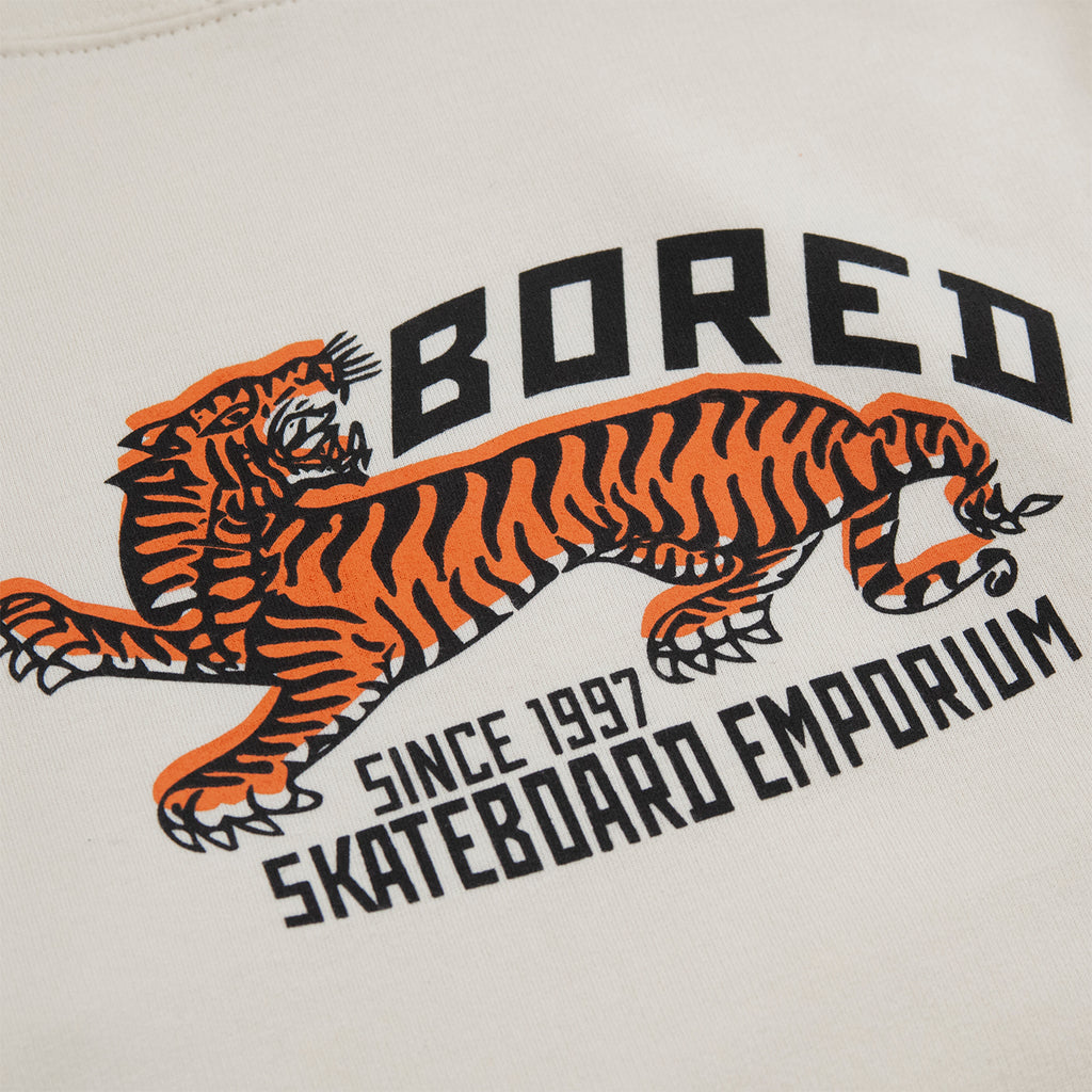 Bored of Southsea Tiger Emporium Hoodie in Vanilla - Print