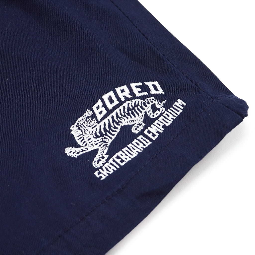 Bored of Southsea Tiger Shorts - Navy - closeup