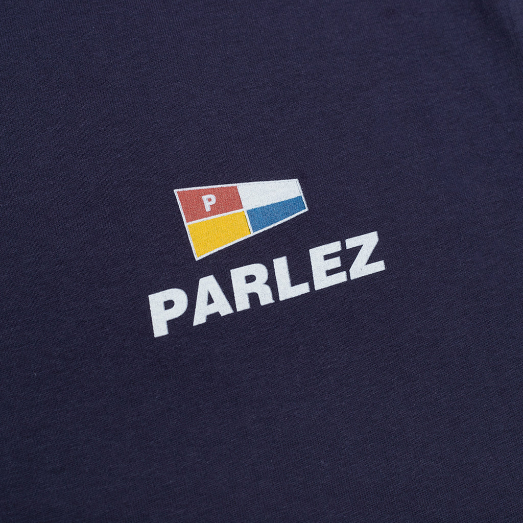 Parlez Tradewinds T Shirt - Navy - closeup